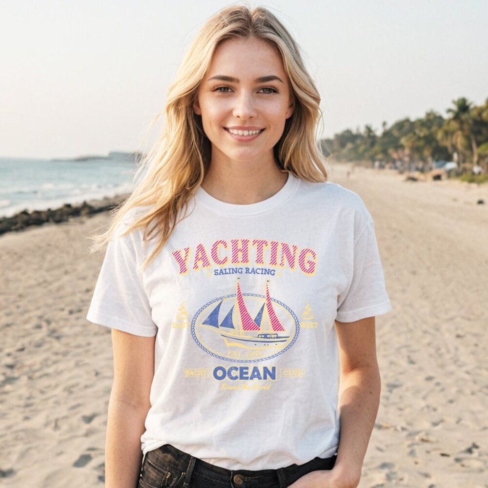 Yachting Shirt, Yacht Club T Shirt, Boat Day Shirt, Cute Summer Shirt